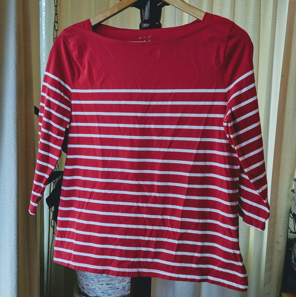 Red and white striped shirt